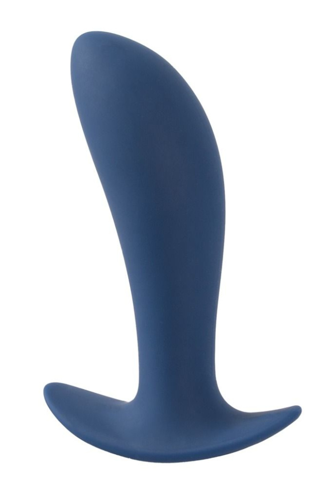 Синяя анальная втулка с вибрацией Vibrating Butt Plug - 12 см. купить в секс шопе