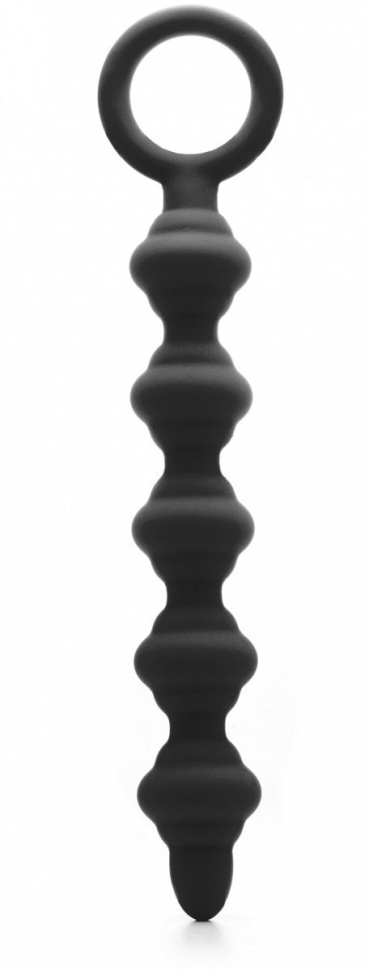 Чёрная анальная цепочка Wrick Black - 18 см. купить в секс шопе