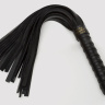 Черная кожаная плеть Bound to You Faux Leather Small Flogger - 29,2 см. купить в секс шопе