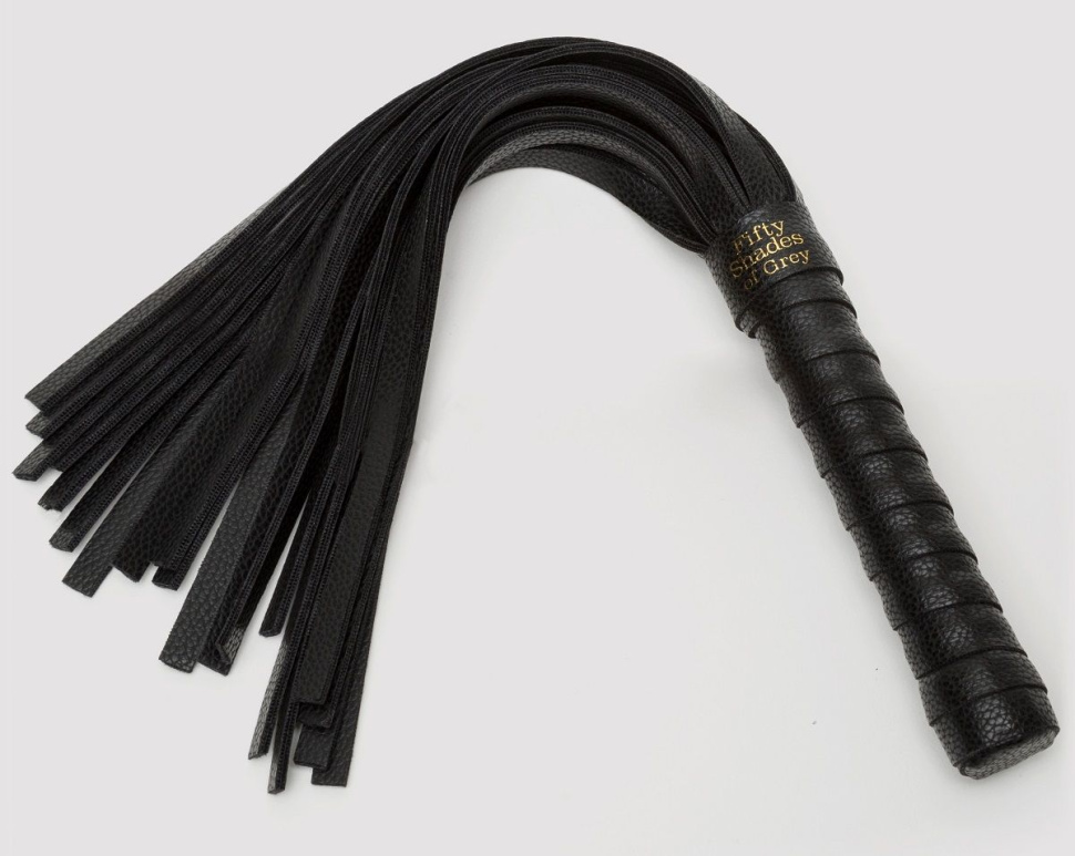 Черная кожаная плеть Bound to You Faux Leather Small Flogger - 29,2 см. купить в секс шопе