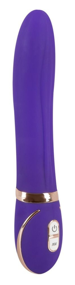 Фиолетовый вибромассажер для точки G Glam Up Purple GR - 22 см. купить в секс шопе