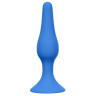 Синяя малая анальная пробка Slim Anal Plug Small - 10,5 см. купить в секс шопе