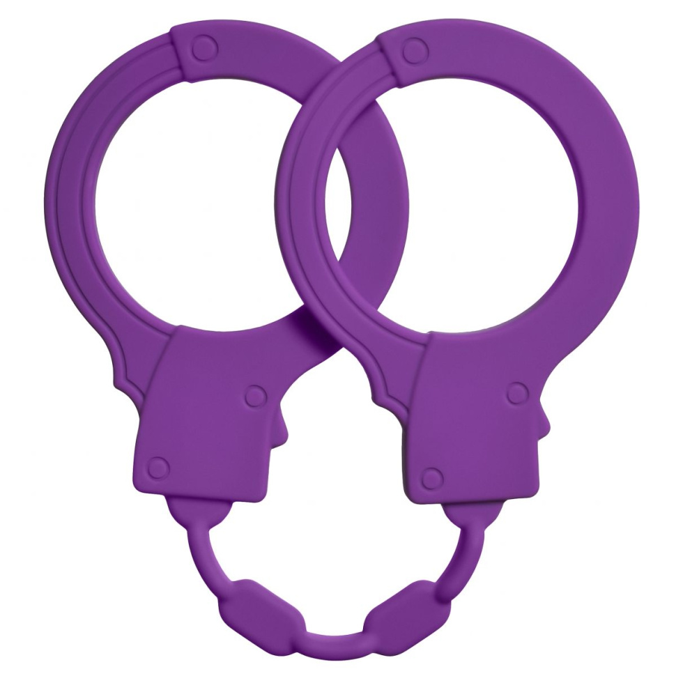 Фиолетовые силиконовые наручники Stretchy Cuffs Purple купить в секс шопе