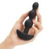 Чёрная анальная виброёлочка TRIPLET ANAL BEADS BLACK - 14 см. купить в секс шопе