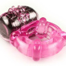 Розовое эрекционное кольцо c вибропулей купить в секс шопе