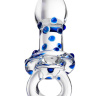 Стеклянная прозрачная втулка с кольцом - 13,5 см. купить в секс шопе