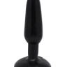 Чёрная анальная гелевая пробка - 16 см. купить в секс шопе