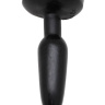 Чёрная анальная гелевая пробка - 16 см. купить в секс шопе