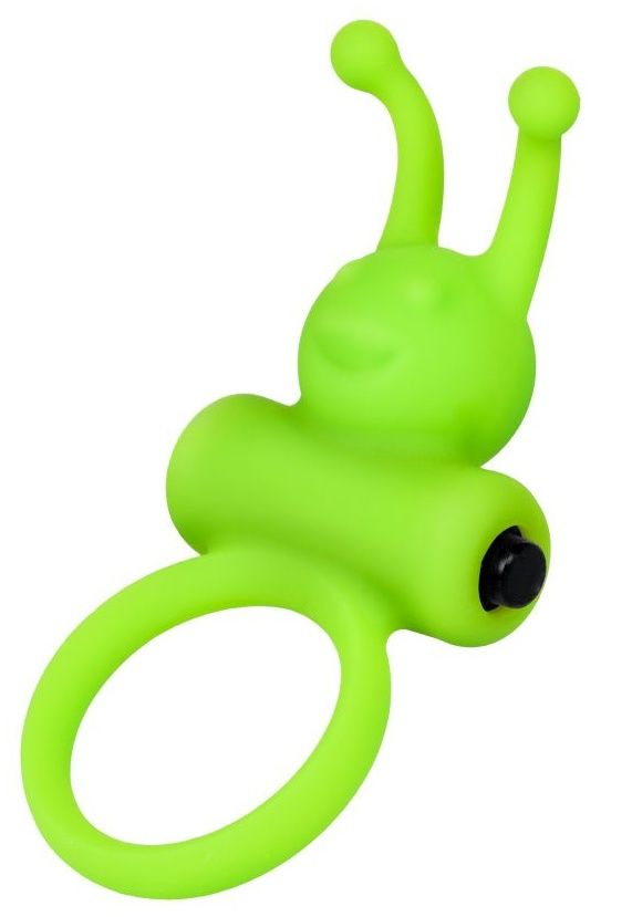 Зеленое эрекционное виброкольцо на пенис Cock Ring купить в секс шопе