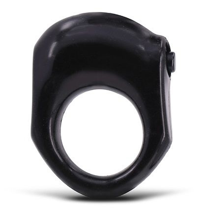 Чёрное эрекционное кольцо с вибрацией BUZZ COCK ALPHA купить в секс шопе