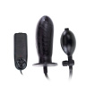 Чёрный расширяющийся анальный вибратор - 15,5 см. купить в секс шопе