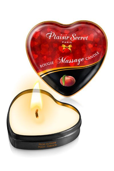Массажная свеча с ароматом персика Bougie Massage Candle - 35 мл. купить в секс шопе