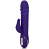 Фиолетовый вибратор с поступательным движением Jack Rabbit Signature Silicone Thrusting Rabbit - 20 см. купить в секс шопе