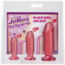 Набор розовых анальных фаллоимитаторов Crystal Jellies Anal Starter Kit купить в секс шопе