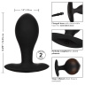 Черная расширяющаяся анальная пробка Weighted Silicone Inflatable Plug Large - 8,25 см. купить в секс шопе