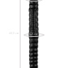 Черный двухсторонний спиралевидный фаллоимитатор - 42,5 см. купить в секс шопе
