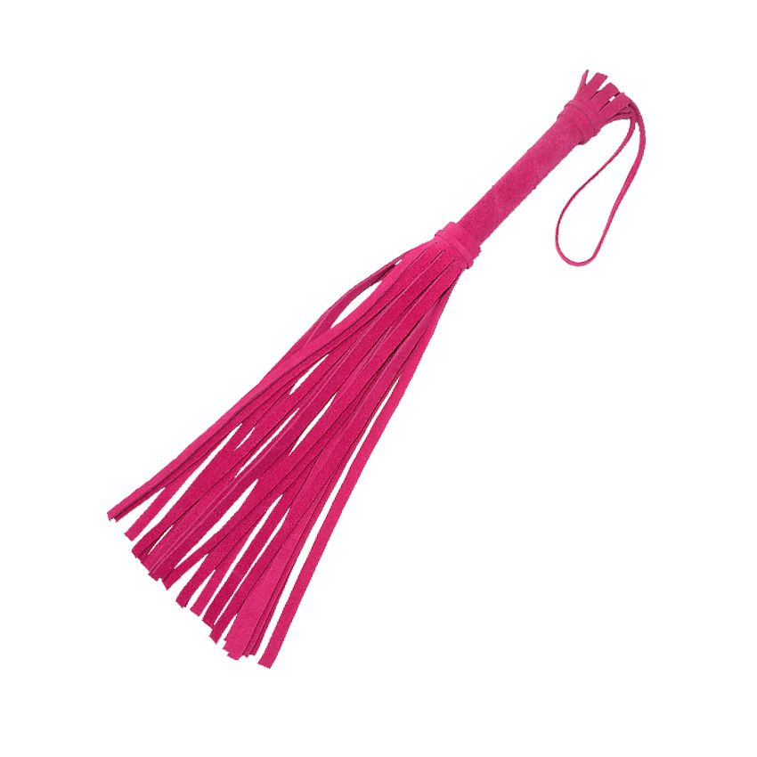 Розовая мини-плеть «Королевский велюр» - 40 см. купить в секс шопе