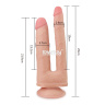 Двойной фаллоимитатор Skinlike Double Penetration Soft Cock - 25 см. купить в секс шопе