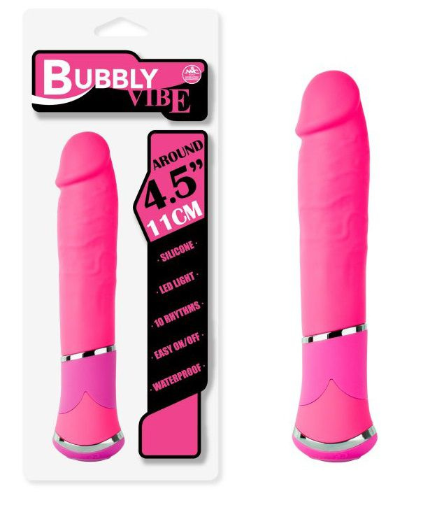 Розовый вибратор-реалистик с ярко выраженной головкой - 11,4 см. купить в секс шопе