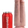 Сдвоенный телесный фаллоимитатор на присоске 7  Two Cocks One Hole - 20,3 см.  купить в секс шопе