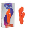 Оранжевый вибратор-кролик Liquid Silicone Dual Teaser купить в секс шопе