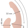 Телесный анатомический страпон с вибрацией купить в секс шопе