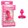 Розовая анальная вибропробка Small Rechargeable Vibrating Probe - 7,5 см. купить в секс шопе