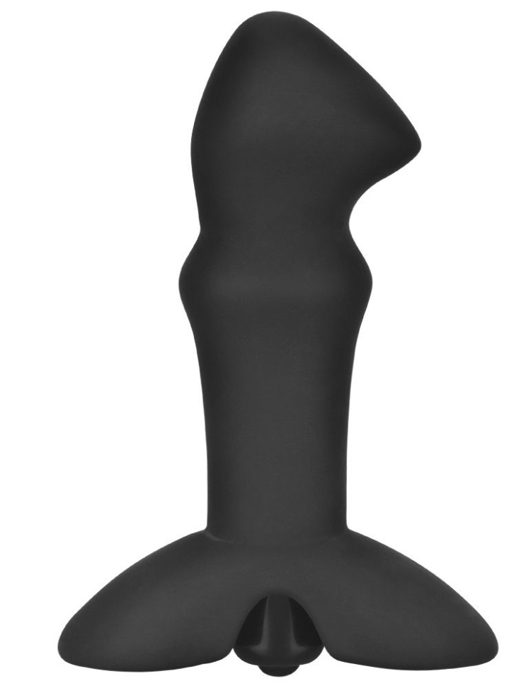 Черный вибромассажер простаты Prostate Stud - 11,4 см. купить в секс шопе