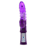 Фиолетовый вибратор MAGIC TALES SPELLING RABBIT со спиралью на стволе - 22,5 см. купить в секс шопе