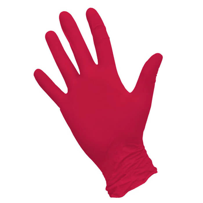 Красные нитриловые перчатки Nitrimax размера L - 100 шт.(50 пар) купить в секс шопе