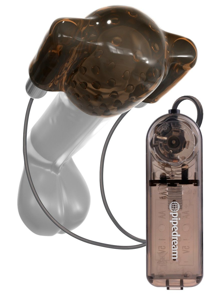 Дымчатый вибростимулятор головки пениса Dual Vibrating Head Teaser купить в секс шопе