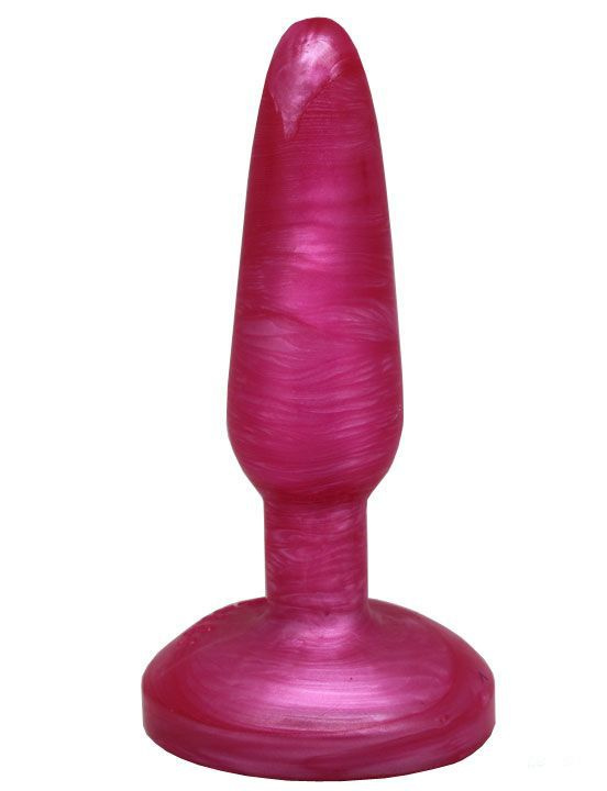 Розовая гелевая анальная пробка - 16 см. купить в секс шопе