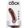 Коричневый фаллоимитатор на присоске 6  Cock - 15,2 см. купить в секс шопе