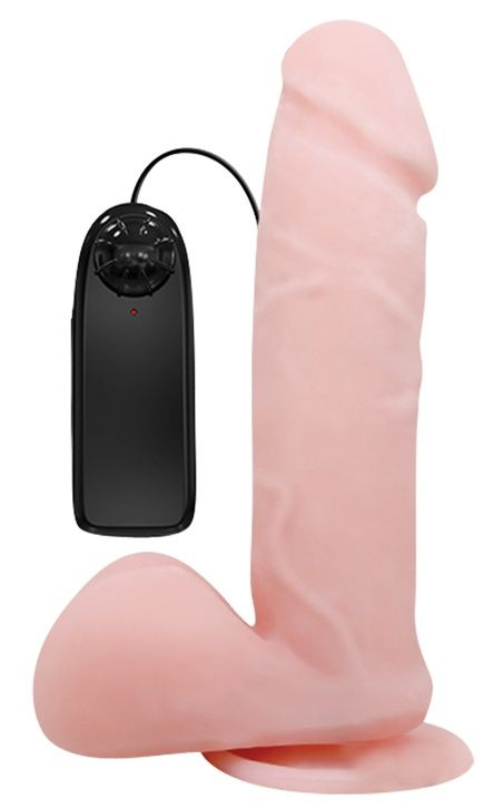 Телесный реалистик на присоске Erowoman - 19,5 см. купить в секс шопе