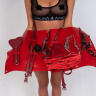 Оригинальный БДСМ-набор из 9 предметов в красной кожаной сумке купить в секс шопе