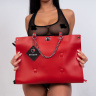 Оригинальный БДСМ-набор из 9 предметов в красной кожаной сумке купить в секс шопе