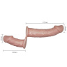 Женский телесный страпон с вагинальной вибропробкой Ultra - 17,5 см. купить в секс шопе