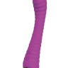 Фиолетовый перезаряжаемый вибратор с ребрышками QUEEN OF HEARTS - 21 см. купить в секс шопе