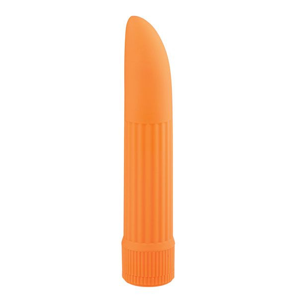 Оранжевый классический вибратор BASICX MULTISPEED VIBRATOR ORANGE 5INCH - 13 см. купить в секс шопе