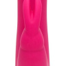 Розовый вибратор-кролик Realistic Dual Density Rechargeable Rabbit Vibrator - 25,5 см. купить в секс шопе