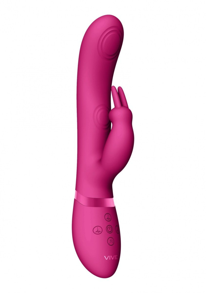 Розовый вибромассажер May Pulse-Wave   C-spot   G-Spot Rabbit - 22 см. купить в секс шопе