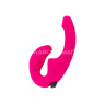 Ярко-розовый анатомический страпон с вибрацией купить в секс шопе