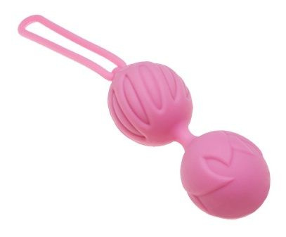 Нежно-розовые вагинальные шарики Geisha Lastic Ball L купить в секс шопе