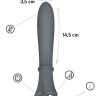 Темно-серый пульсатор Gita - 20 см. купить в секс шопе