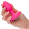 Розовая анальная вибропробка Medium Rechargeable Vibrating Probe - 9,5 см. купить в секс шопе