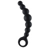 Чёрная упругая анальная цепочка Flexible Wand - 18 см. купить в секс шопе