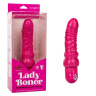 Розовый вибратор-реалистик с блестками Naughty Bits Lady Boner Bendable Personal Vibrator - 20 см. купить в секс шопе