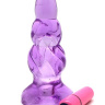 Фиолетовая анальная вибропробка - 9 см. купить в секс шопе
