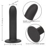 Черный силиконовый анальный стимулятор 7” Smooth Probe - 17,75 см. купить в секс шопе