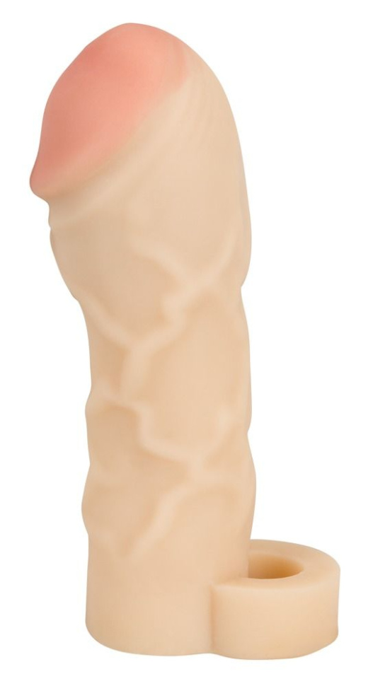 Закрытая удлиняющая насадка на пенис с подхватом мошонки T B Extension купить в секс шопе